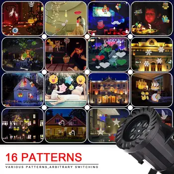 

RF Wireless Remote 16 Switchable Patterns Film Light Led Decorative Lawn Spike Ground Stake Holiday Decorative Lamp 1.10