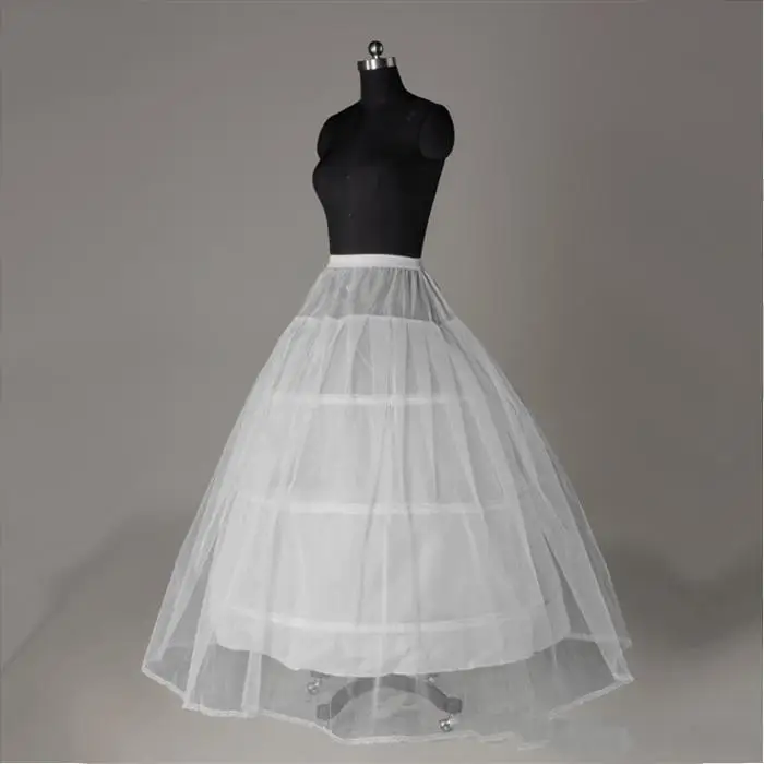 

Cheap New White 3-Hoop 1 Layer For Bride Wedding Dress Bridal Crinoline Petticoats A Line Accessories Vestido De Noiva