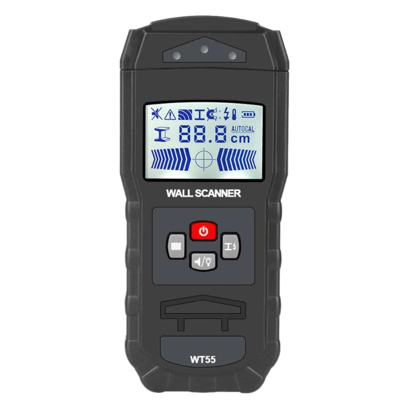 

WT55 Digital Wall Scanner Detector Detecting Wire Water Pipes Metal Materials in the Wall Electric Box Finder Wall Detector