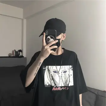 

Japan Naruto Tshirt Streetwear Men Oversized T Shirt Fashion Casual Amine Punk T Shirts Men Summer Amine Cartoon Tshirts Boys