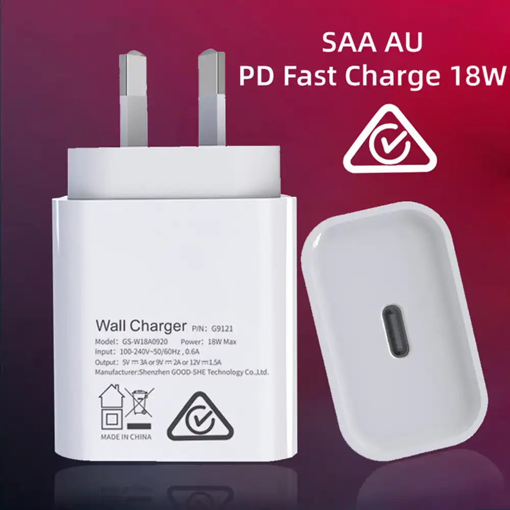 電話充電器usb C Pd 18ワットauプラグsaa電源アダプタポータブル電源icスマート壁充電器高速充電iphoneアプリ Chargers Aliexpress