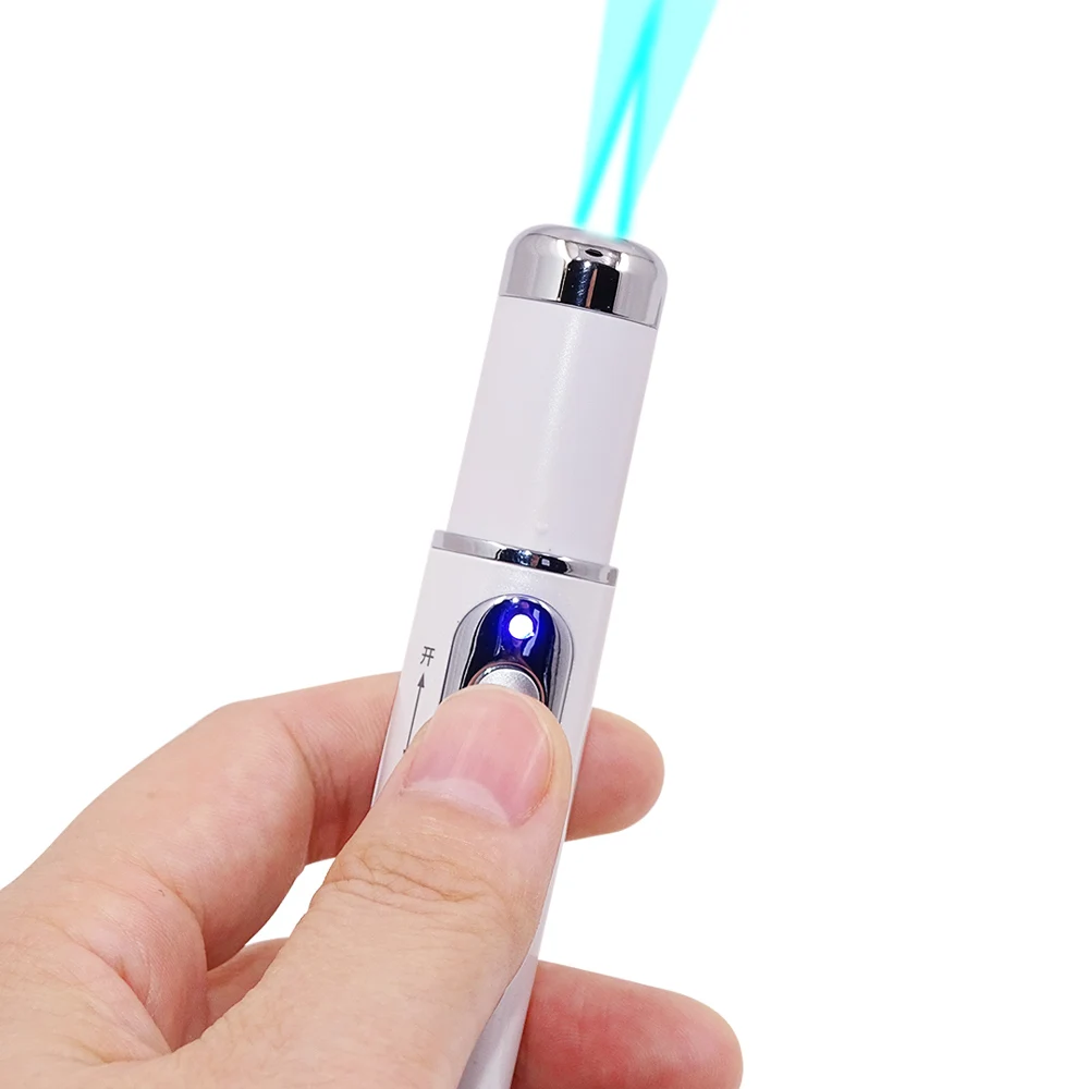 Portable Acne Laser Pen Wrinkle Removal Machine Durable Soft Scar Remover Device Light Therapy Pen Massage Relax Skin Care Tool