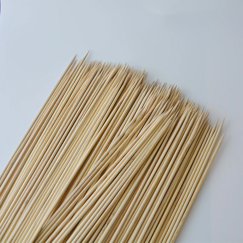 30CM 100Pcs/Package Bamboo Wood BBQ Skewer Food Bamboo Meat Tool Barbecue Outdoor Camping Party Disposable Long Stick Restaurant