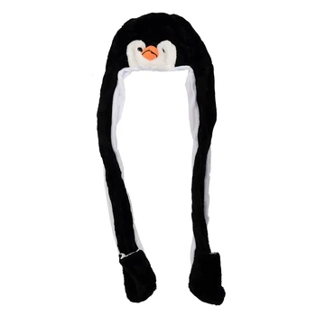 

Hats Scarf Gloves 3 in 1 with Ears Penguin Cartoon Animal Design
