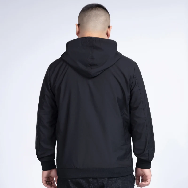 Plus 10XL 8XL 6XL 5XL 4X New Autumn Winter Hooded Zipper Jacket Men Streetwear Bomber Jacket Windbreaker Mens Basic Jackets