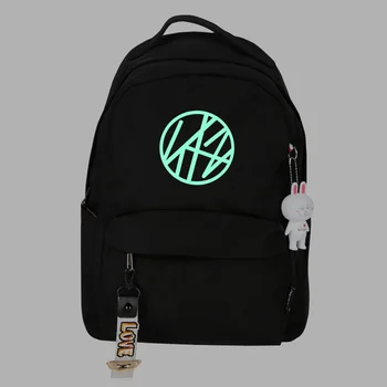 

Korean Pop-Star Group Stray Kids JISUING WOOJIN School Bag for Teenage Girls Fashion Luminous Backpacks Women Stray Kids Bag