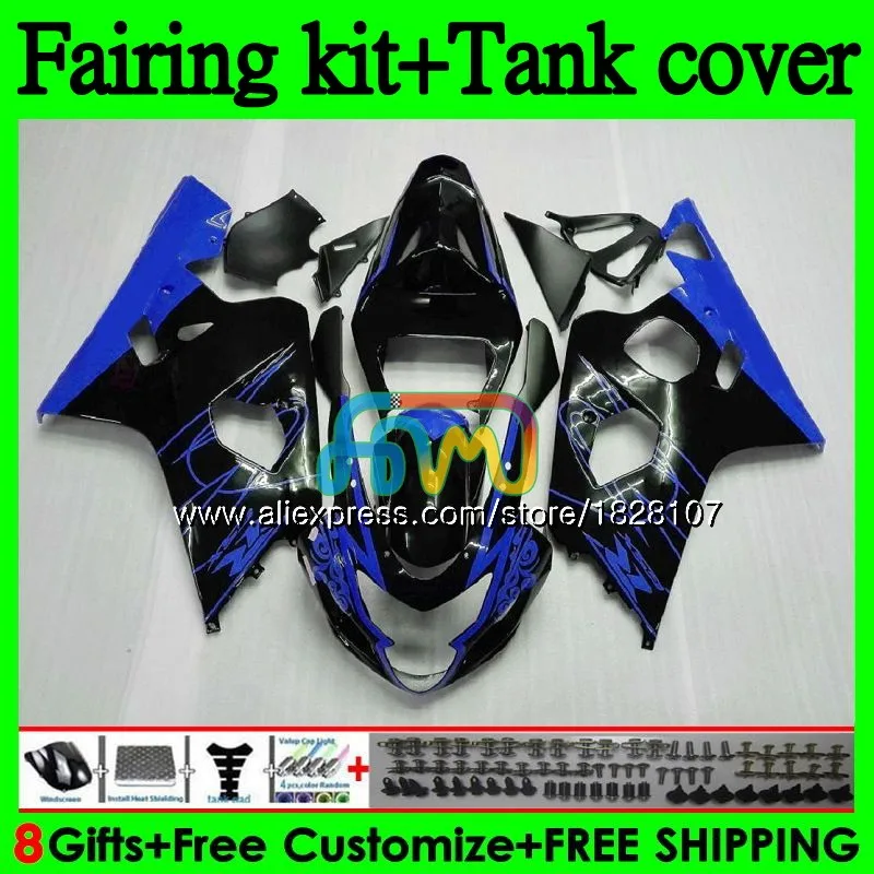 K4+ бак для SUZUKI GSX-R600 GSXR 750 600 R600 GSXR-750 94BS. 47 GSXR750 600CC 750CC GSXR600 04 05 Синий CORONA 2004 2005 обтекатель