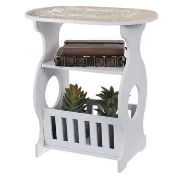 

PVC Creative Mini Round Coffee Table Tea Table Home Living Room Storage Rack Bedside Table Simple Modern House Life