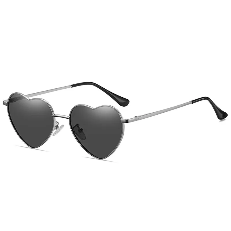 Elbru Retro Heart Shaped Sunglasses Fashion Polarized Sun Glasses Ultralight Clear Colorful Eyewear For Women UV400 Sunshades 6