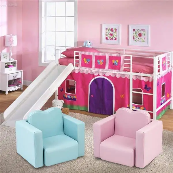 Детский диван высокого качества многофункциональный детский диван-столик и стул Небесно-Голубой