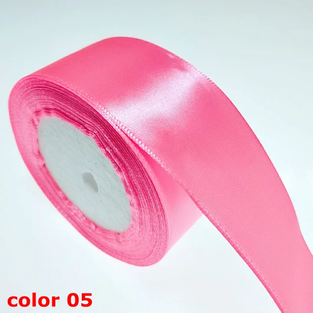 HL 5 meters 15/20/25/40/50mm  Solid Color Satin Ribbons Wedding Decorative Gift Box Wrapping Belt DIY Crafts 05