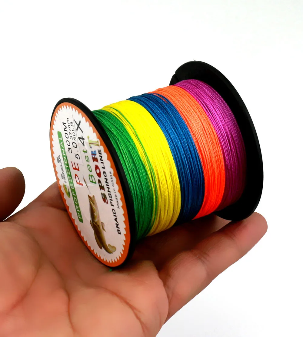 

EBay Hot Selling Woven Fishing Line Five-color Angling Fishing Line 4 Series 300M New Products PE Angling Fishing Line Hot Sales