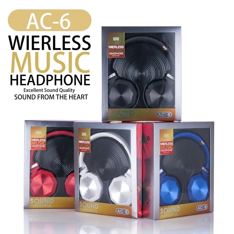 Free shipping New type Wireless bluetooth headset With pluggable card Folding Subwoofer Phone headset Noise reduction waterproof