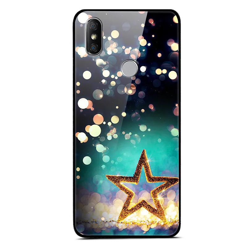 Чехол для Xiaomi Redmi S2 закаленное стекло чехол накладка с планетами космосом