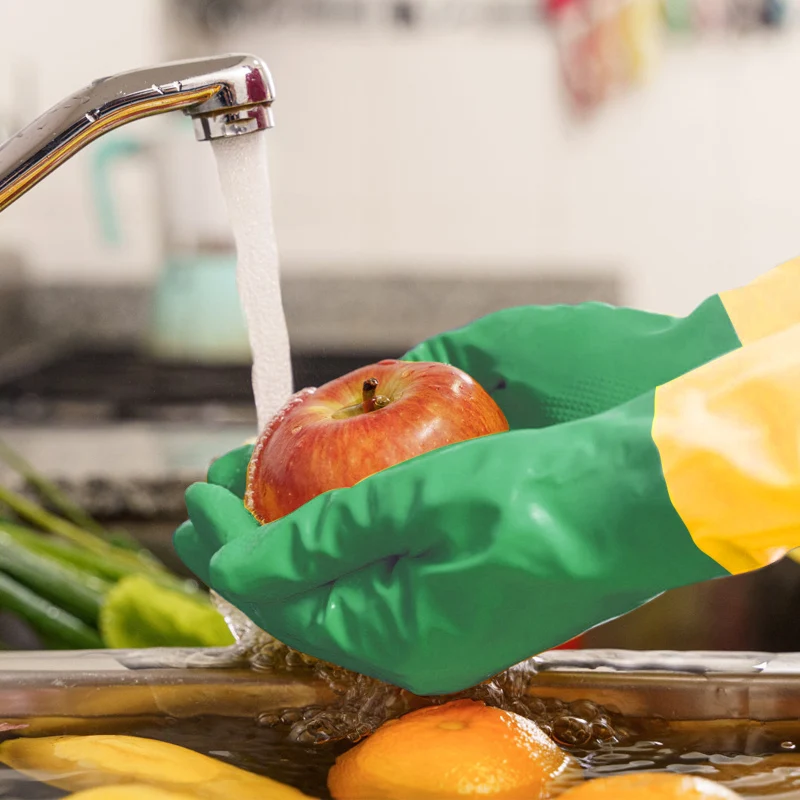 fire retardant coveralls Female Waterproof  Rubber Latex Dishwashing Gloves Household Chores Kitchen Durable Cleaning Housework Chores Dishwashing Tools chlorine gas respirator
