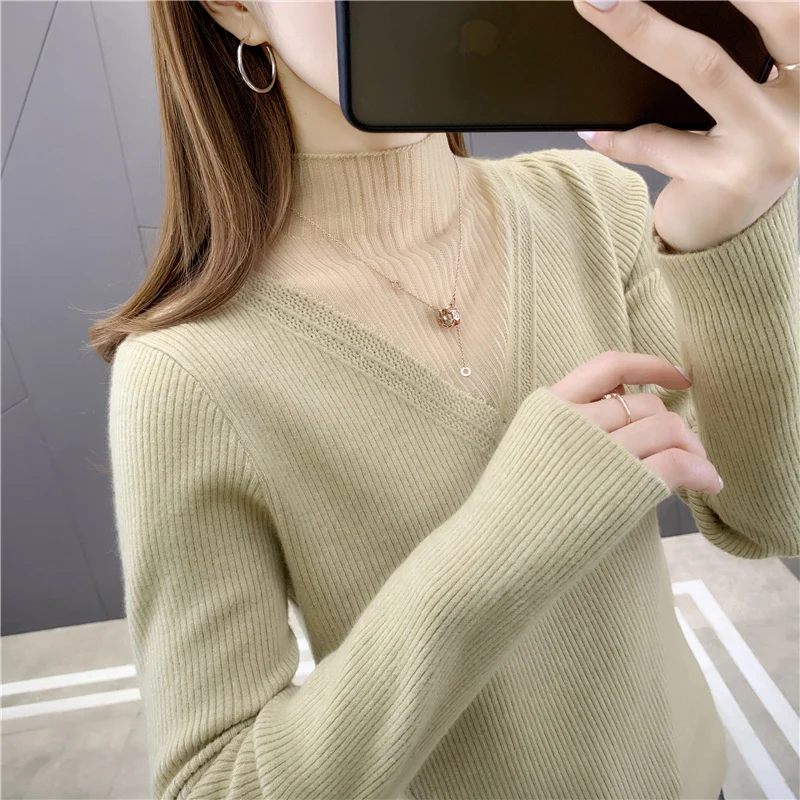 

7 row under 4 】 pure color film of spring bud silk half a turtle neck turtleneck render unlined upper garment 49 [1255]