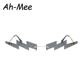 

2020 Small Rimless Cat Eye Sunglasses Women Vintage Punk Sun Glasses Unique Lightning Eyeglasses For Female Retro Lunette UV400