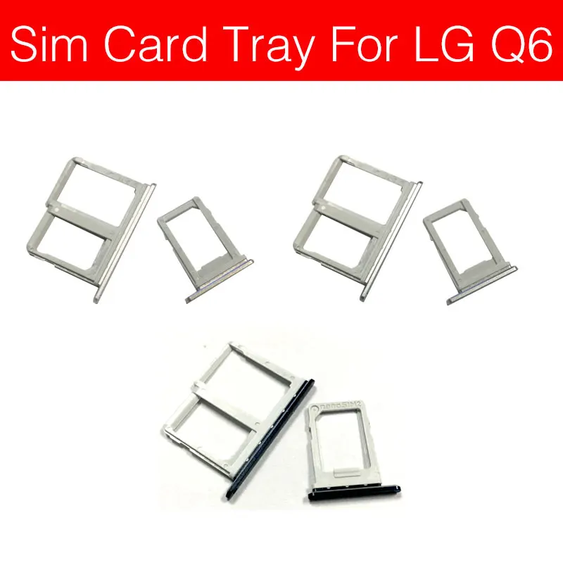 Держатель лотка для карт Micro Sim для LG Q6 Stylo 4 Q710 Q8 M700N Q7 Q610 V20mini H970 V34 X800 Micro SD Reader слот для sim-карты ремонт