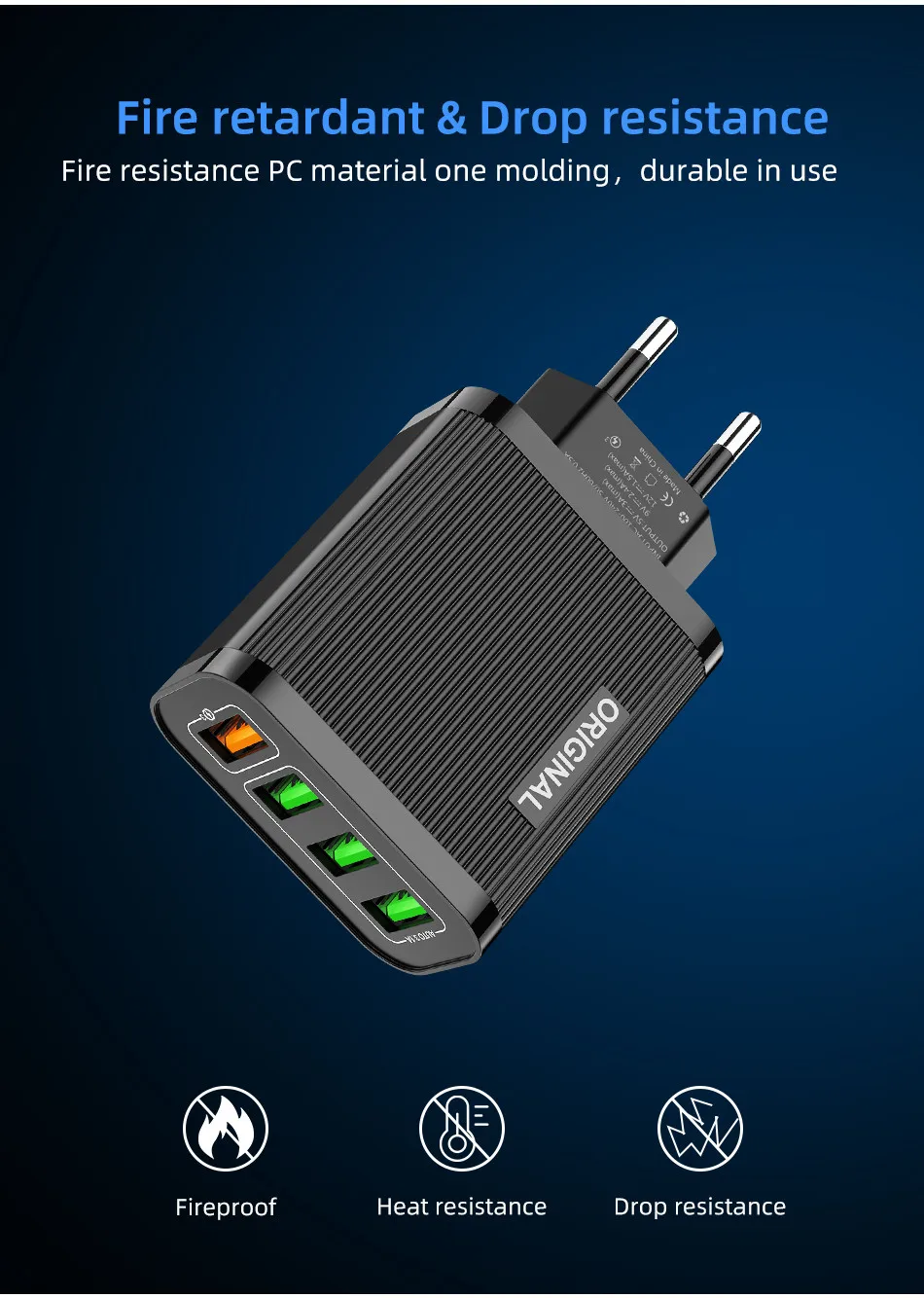 USLION Quick Charge 3,0 телефон Зарядное устройство 4 Порты и разъёмы USB QC 3,0 быстро Зарядное устройство для iPhone 11 Xr Xiaomi huawei стенового путешествия Зарядное устройство адаптер