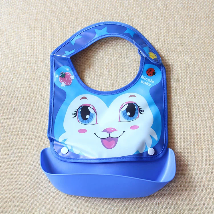 New Style BABY'S Silicone Bib Children-in-Stereo-Dismantling Baby Feeding Bib Mom And Baby Agent to Join