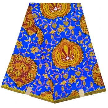 

2019 New Classy DIY Wax Fabrics High Quality African Blue Wax for Lady