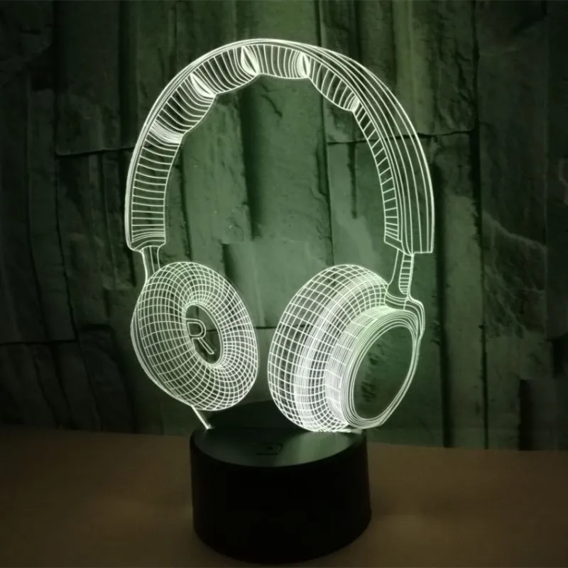 Colorful Touch 3d Lamp Illusion Led Night Light USB Table Lamp for Children Baby Kids Gift Bedside Bedroom Headphone 3D Lamp
