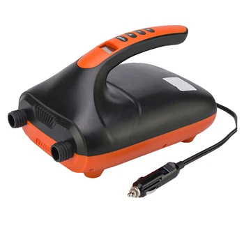 

Electric Digital Air Pump Compressor w/ Replaceable Nozzles LCD Display for Inflating Paddle Boards Boats Kayak Water Sports