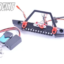 Имитация переднего бампера с дистанционным управлением, электрическая лебедка и противотуманный светильник для 1:10 TRAXXAS TRX4 D90 D110 Axial SCX10 90046