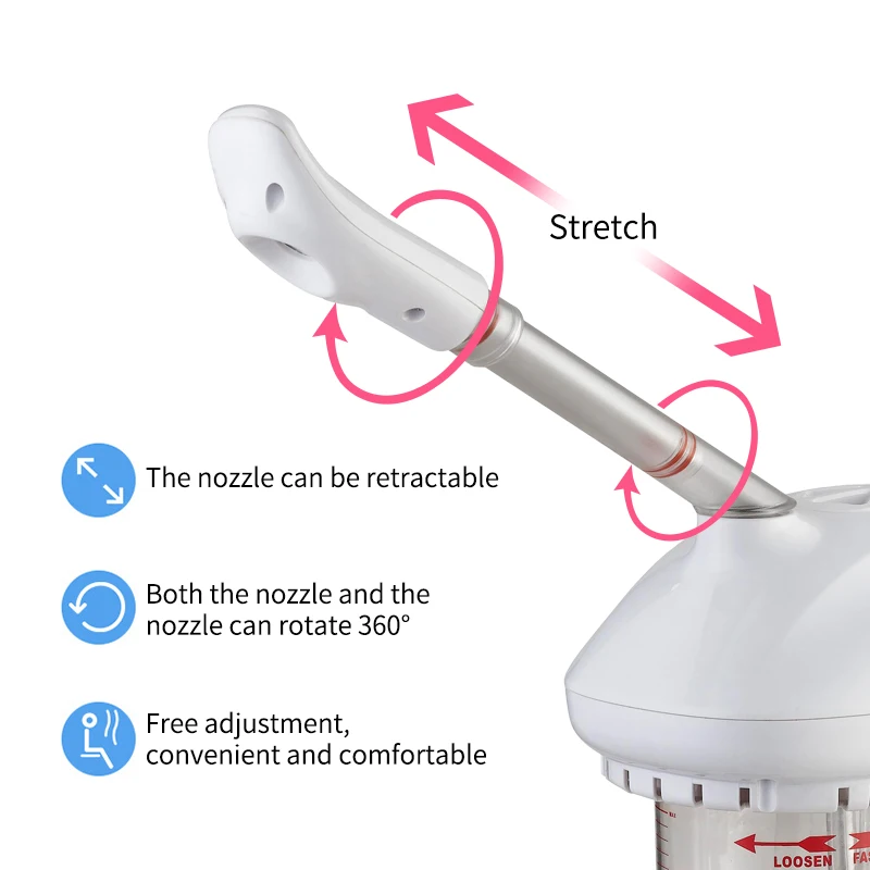 DARSONVAL Face Steamer Ozone Nano Ionic Spray Facial Vaporizer Steamer Face And Nose Skin Relax Moisturizer Beauty Face Care Spa