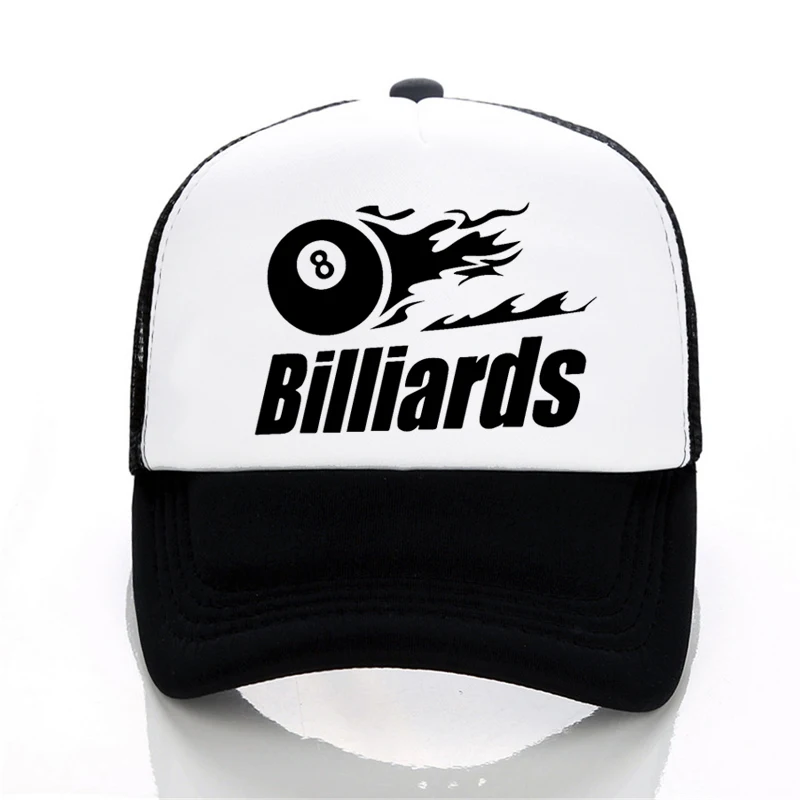 

Summer Billiards Baseball Cap Women Men Adjustable Cap Unisex Casual Hip-Hop Fashion Outdoor Cool Mesh Snapback Hats