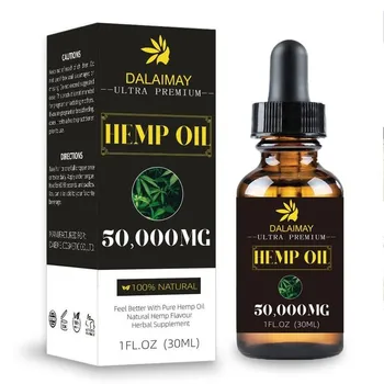 

50000MG Hemp CBD Oil Bio-active Hemp Seed Oil Extract Drop for Neck Pain Relief Reduce Anxiety Better Sleep Skin Oil 30ml
