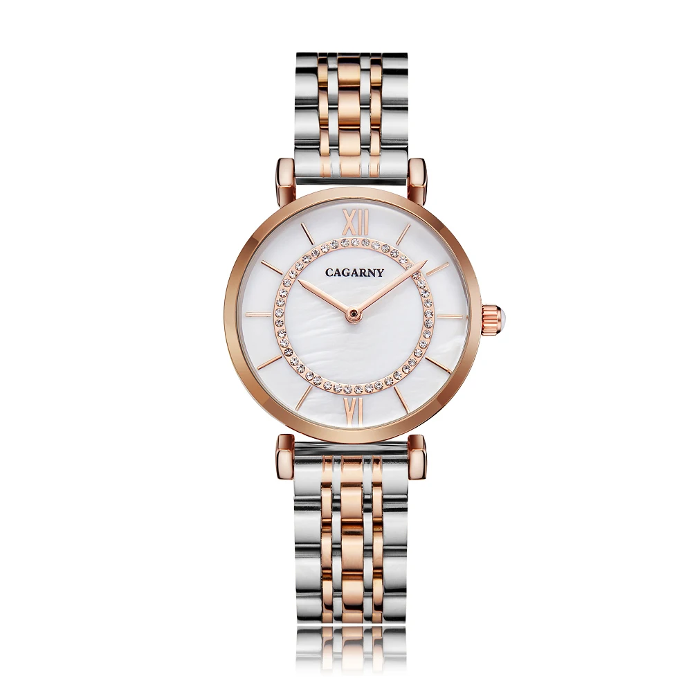 rose gold stainless steel bracelet watch for women fashion ladies quartz watches shinning diamonds female clock waterproof free shipping best gifts (4)