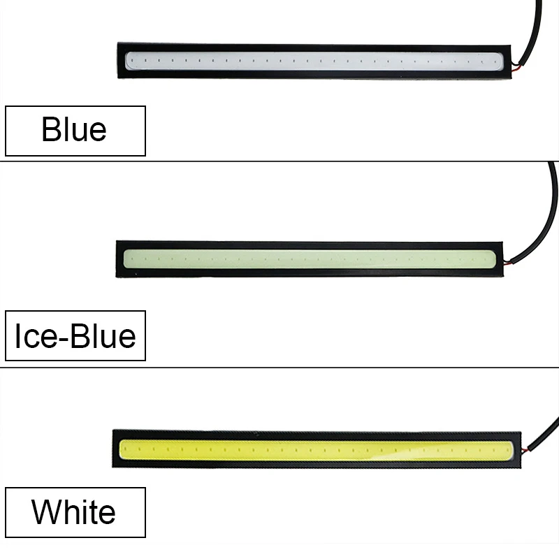 

4PCs 17CM LED DRL COB Daytime Running Day Light Auto Lamp Car Styling External Bulb For Universal Car 3 Colors