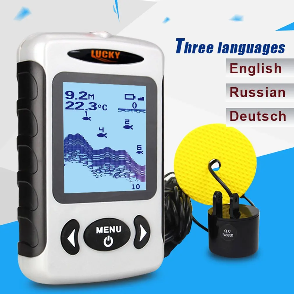 Portable Wired Fish Finder Wired Sonar Depth Sounder Alarm Ocean River Lake Intelligent Fishing Tackle Drop Shipping