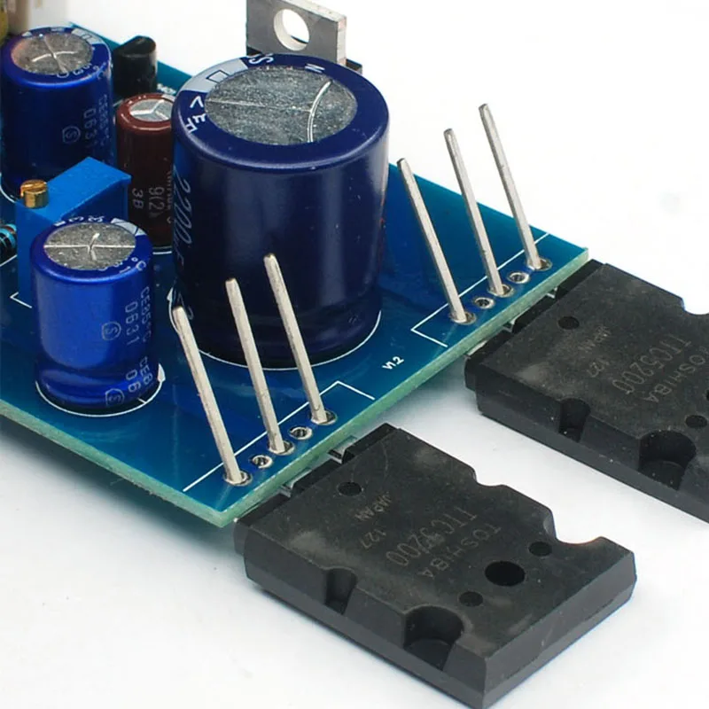 1969 Npn 2.0 Channel Class a Amplifier Completed Board and Heatsinks