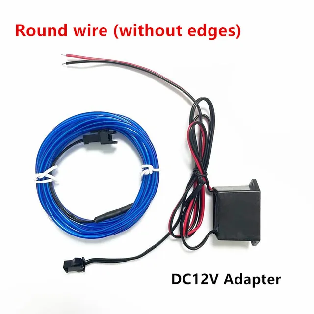 Flexible Neon Light 1M/2M/3M/5M/10M EL Wire Led Neon Dance Party Atmosphere Decor Lamp RopeTube Waterproof Multicolor Led Strip With DC12V Adapter