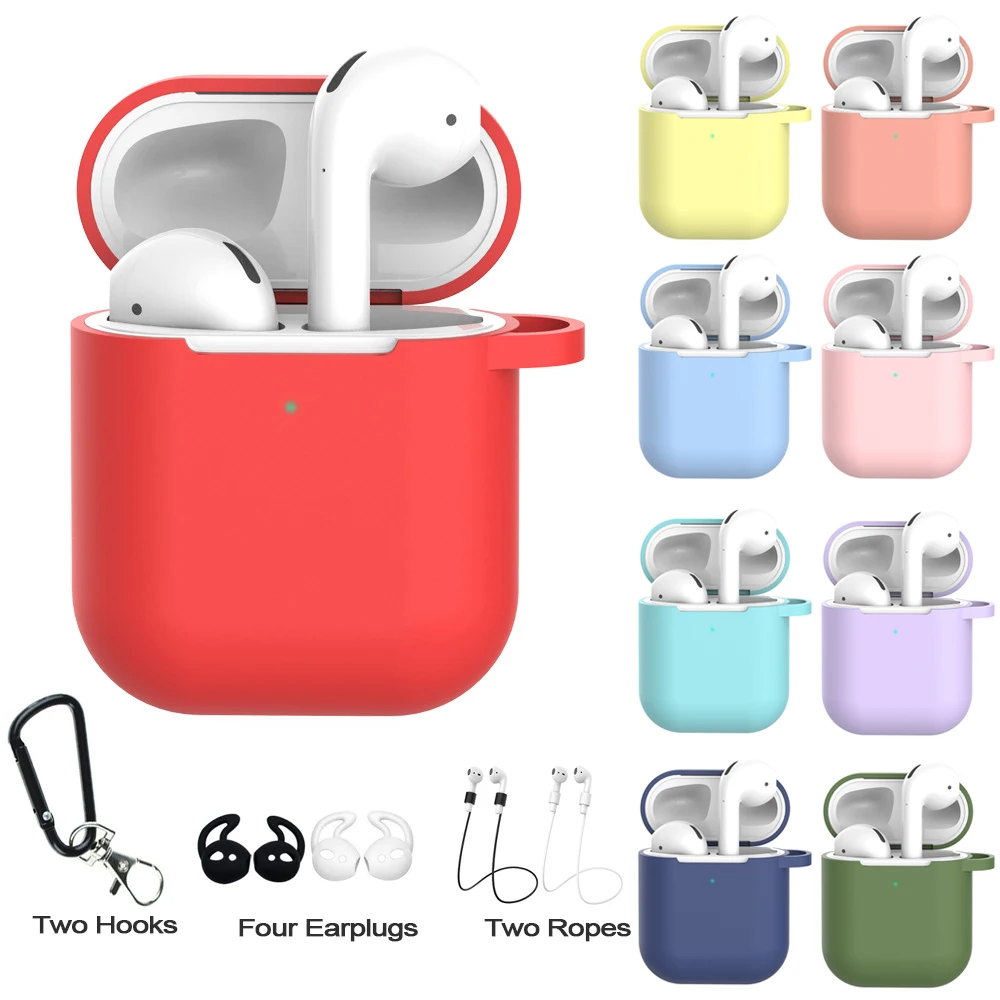 

In Stocks New Silicone Cases for Airpods1 2nd Luxury Protective Earphone Cover Case for Apple Airpods Case 1&2 Shockproof Sleeve