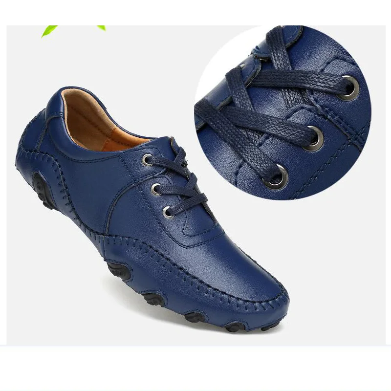 

Men Leather Casual work Shoes mens Brand Design Handmade Loafers Men Casual Shoes Genuine Leather Moccasin Boat Sneakers Oxford