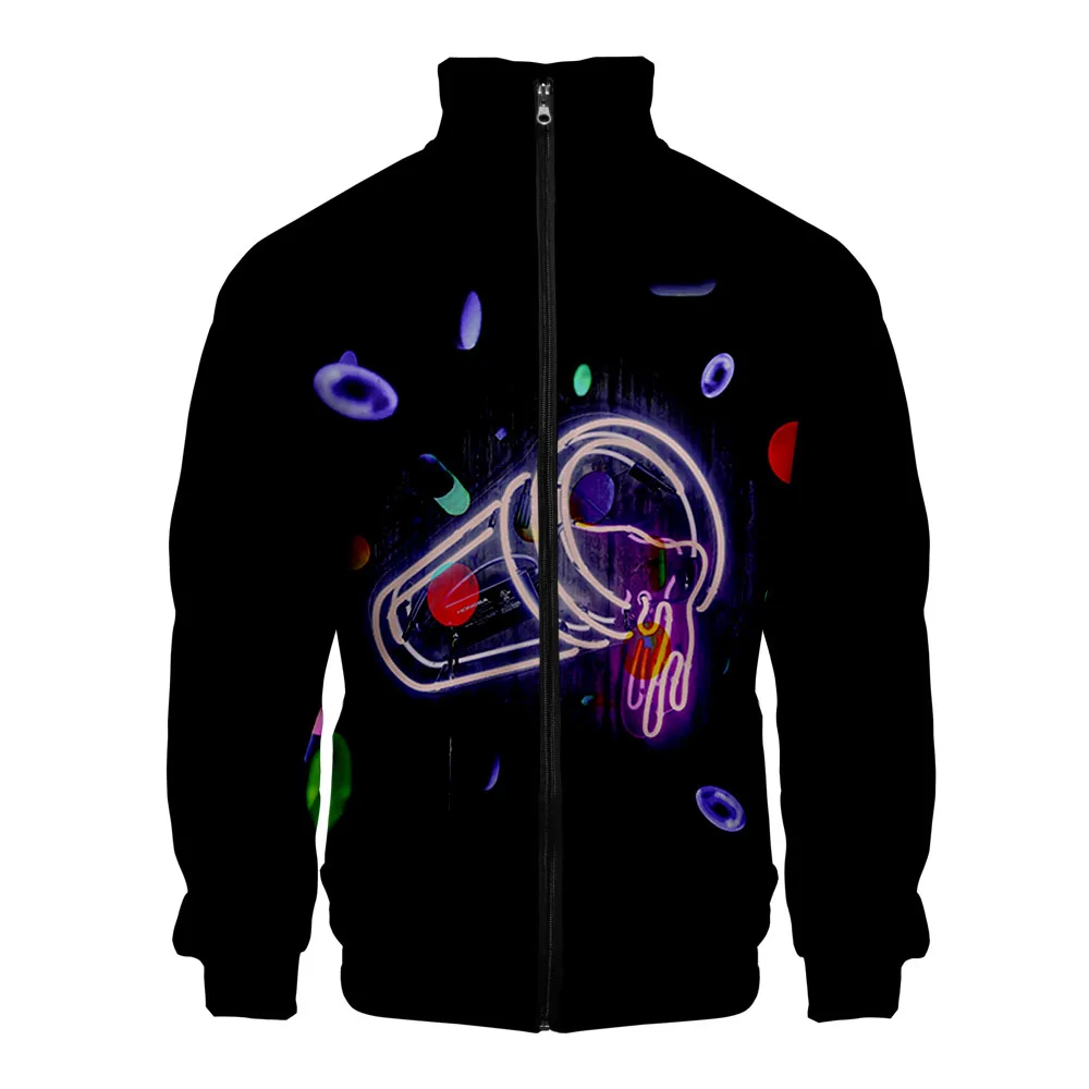 Frdum Tomme Harajuku R I P rapper juice wrld 3D принт Стенд воротник молния Модный японский тренд Highstreet Повседневная Толстовка