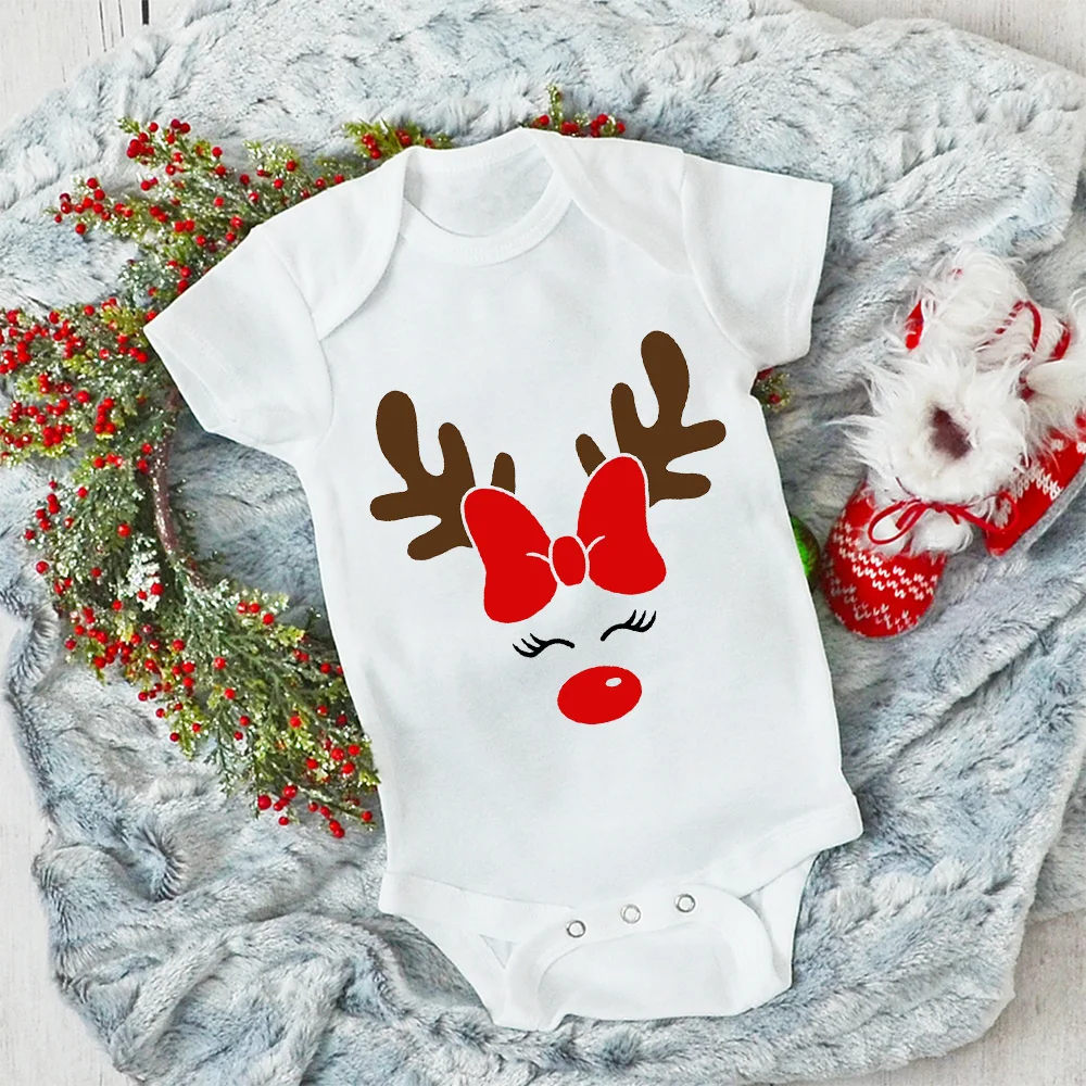 thumbnail image 3 of Monos navideños de ciervos para bebés, monos bonitos para recién nacidos, ropa para niños y niñas, monos de manga corta con dibujos animados para niños pequeños, regalo de Año Nuevo 2021, 3 of 5