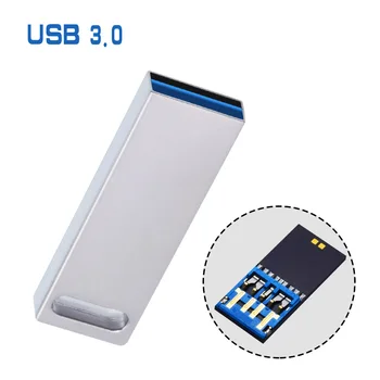 

Custom Logo USB 3.0 Flash Drive Full Metal Pendrive High Speed Memory Stick 8GB Pen Drive Real Capacity 16GB 32GB 64GB U Disk