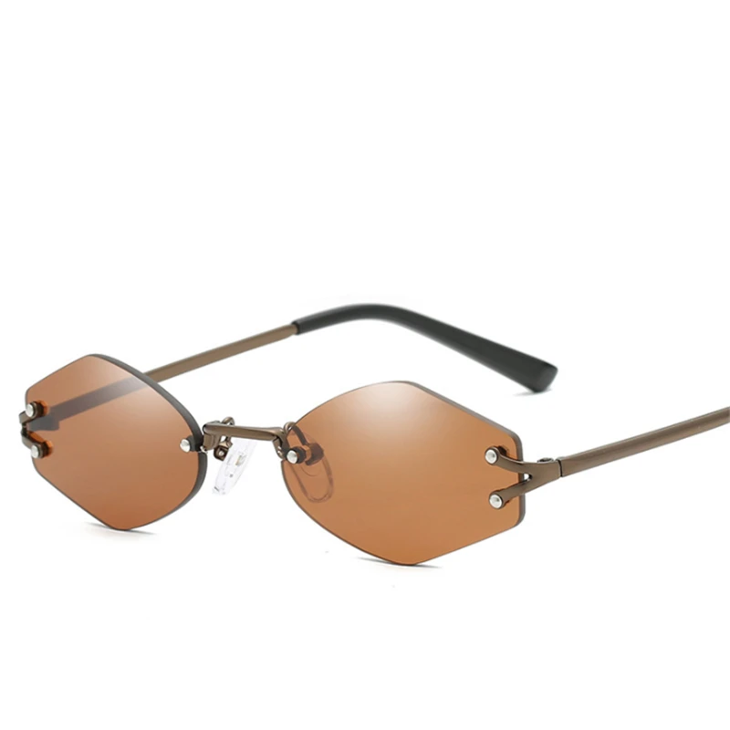 2019 retro classic sunglasses European and American personality hexagonal frameless men women wild temperament | Аксессуары для