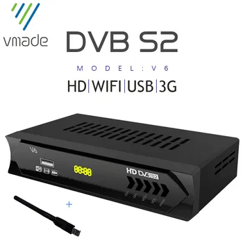 

Vmade DVB S2 Satellite TV receiver Powervu DVB S2 satellite receiver H.264 Europe decoder with USB WiFi Support youtube receptor