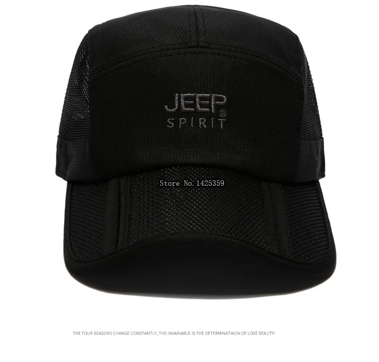 Brand JEEP SPIRIT Baseball Cap Men Adjustable Cap Mesh Breathable Hats Outdoor Hip Hop Cap Men Dad Hat Casual Fashion Hat