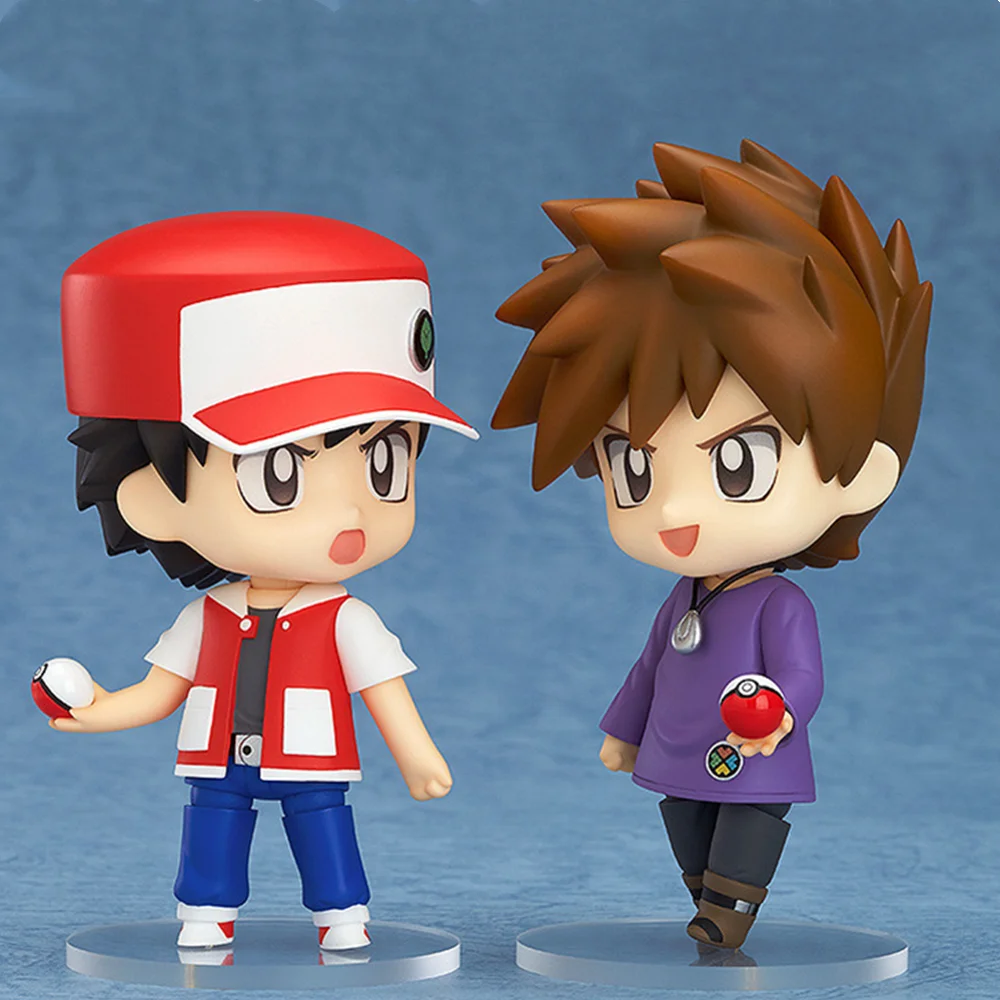 Pokemon Action Anime Figures Ash Ketchum Mew Blue Oak Toys #612 Cute Toy Model Collectible Figma Pocket Monster Brinquedos Doll