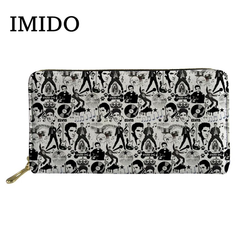 

IMIDO HOUND DOG RETRO Leather Women Wallets Long Card Holder Carteira Feminina Coin Purse Ladies Money Bag Party Clutch 2019
