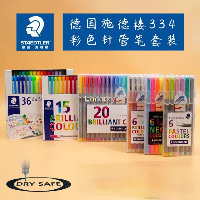 Staedtler Triplus Fineliner 0.3 mm Pens 36 Brilliant Colors Adult Coloring  Pens