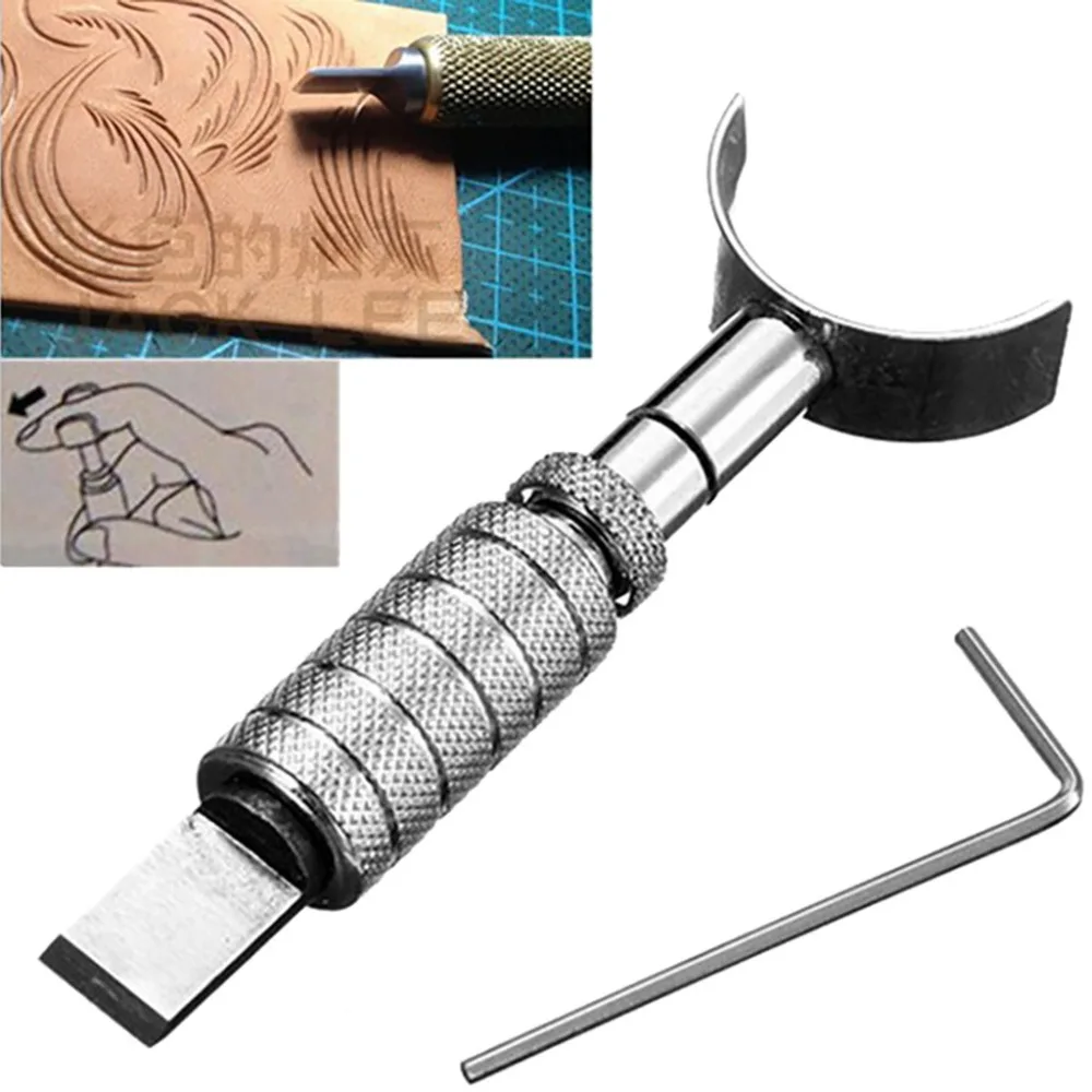 Кожевенное ремесло Резьба кожа резьба, вращающийся нож для резьбы, DIY Инструменты для резьбы по коже#3d10