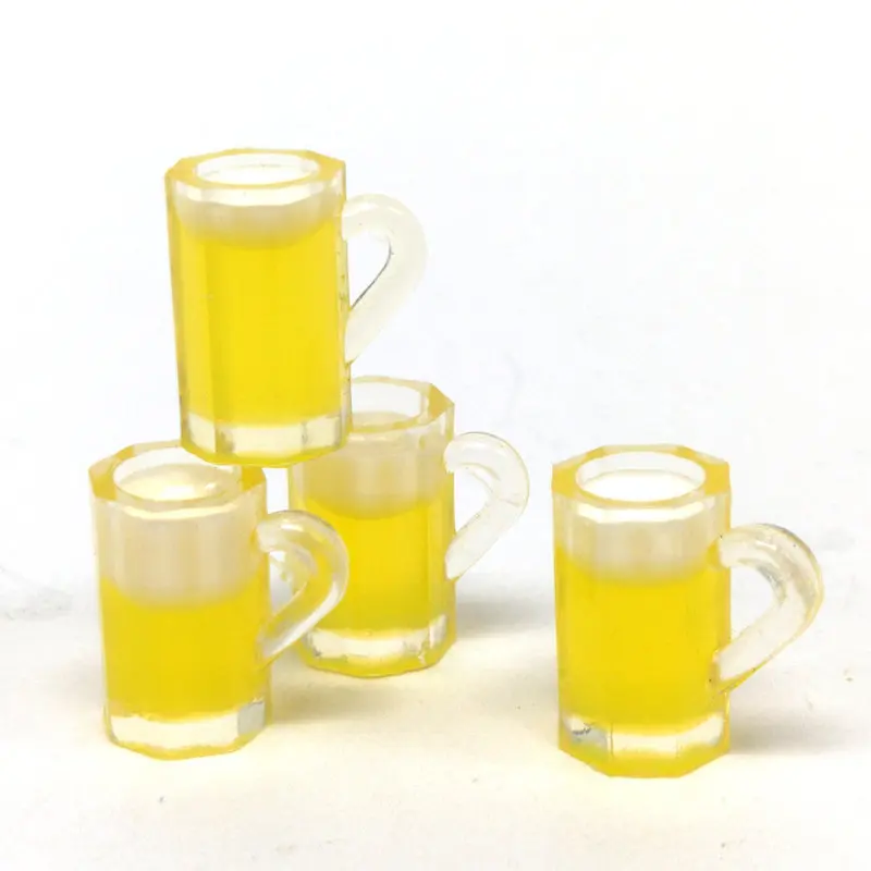 2Pcs Mini Beer Cups Toys For Dollhouse 1 12 Miniature Scene Model Scale