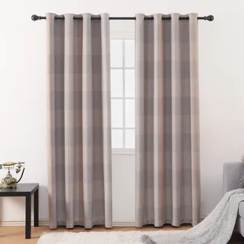 

Double Blackout Curtains Jacquard Polyester Geometric Bedroom Cortinas High Quality Thermal Insulation Kitchen Living Room Panel